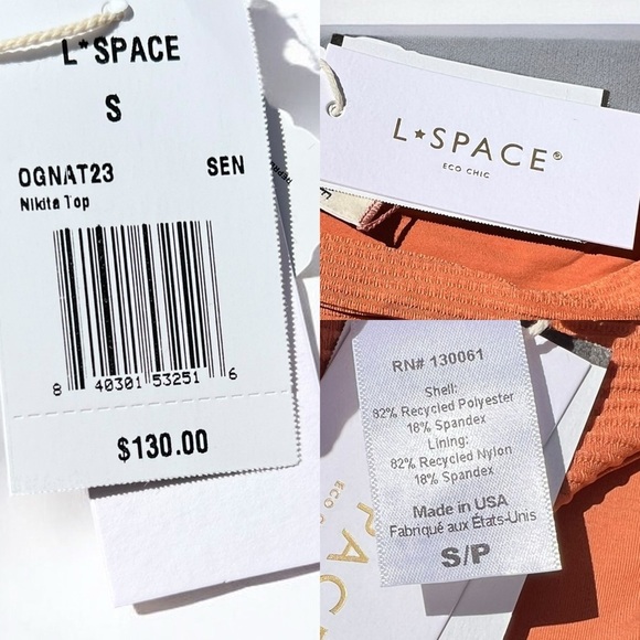 🌻NEW w.tag L*Space Eco Ribbed Nikita Top Sandy Bottom Size Small | $222 Retail - Picture 12 of 15